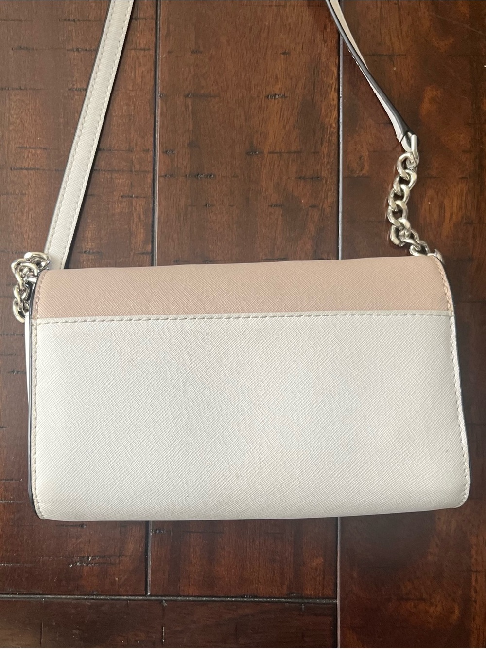 kate spade Madison Flap Crossbody Bag Purse Colorblock Pink Ivory - Picture 4 of 8